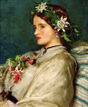 Bild auf Teppich - J E Millais Meditation oder mit Eigenem Foto