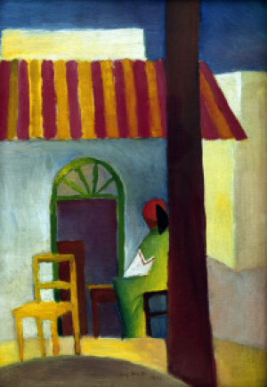 Motiv auf Teppich - August Macke Turkish Cafe I 1914 oder mit Eigen...