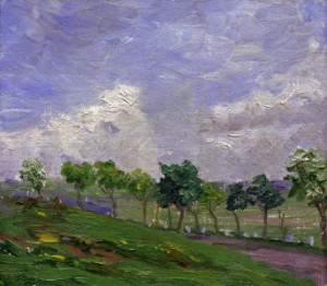Bild auf Teppich - August Macke Landschaft Bei Kandern oder mit Eig...