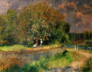 Motiv Teppich - A Renoir Blühender Kastanienbaum oder mit Eigenem F...