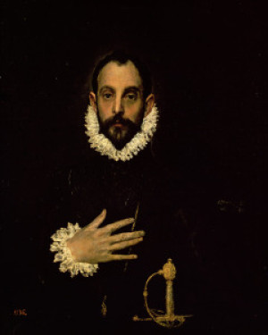 Wunschmotiv auf Teppich - Gentlemanwithhishandonhischestc1580 oder ...