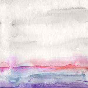 Wunschmotiv Tischdecke - Watercolor Landscape Ii With Pink oder mit...
