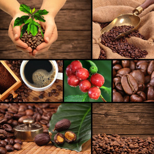 Fotos Tischdecke - Kaffee-Collage oder mit Eigenem Foto