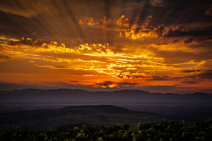 Fotos Tischdecke - Sonnenuntergang Am Kaiserstuhl - Reloaded oder m...