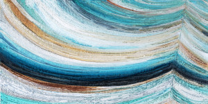 Bild auf Tischdecke - Modern Agate Aqua Wave oder mit Eigenem Foto