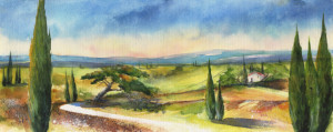 Wunschbild auf Tischdecke - Toskana Panorama oder mit Eigenem Foto