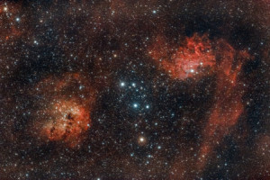 Motiv auf Tischdecke - Ic405 Flaming Star Nebula oder mit Eigenem Foto