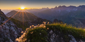 Wunschmotiv auf Tischdecke - Sonnenaufgang Im Allgäu oder mit Eigen...