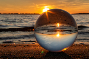 Fotos Tischdecke - Sonnenuntergang Am Meer oder mit Eigenem Foto