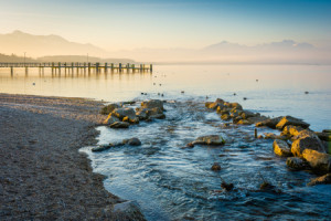 Wunschbild Tischdecke - Wintermorgen Am Chiemsee oder mit Eigenem Foto