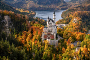Motiv als Tischdecke - Königsschlösser Im Herbst oder mit Eigenem F...
