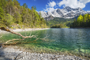 Fotos Tischdecke - Eibsee Und Zugspitze Im Frühling oder mit Eigene...