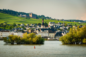 Wunschmotiv als Tischdecke - Stadtpanorama Rüdesheim 53N oder mit E...