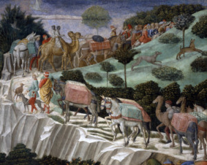 Tischdecke - Gozzoli Proc Of Kings Caravans oder mit Eigenem Foto