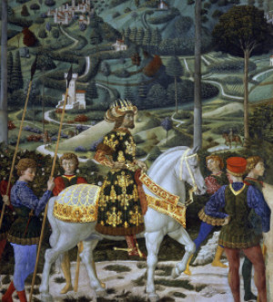 Bilder Tischdecke - Gozzoli Procession Of Magi Detail oder mit Eige...