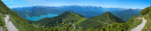 Motiv Tischdecke - Panoramaweg Herzogstand Oberbayern oder mit Eige...