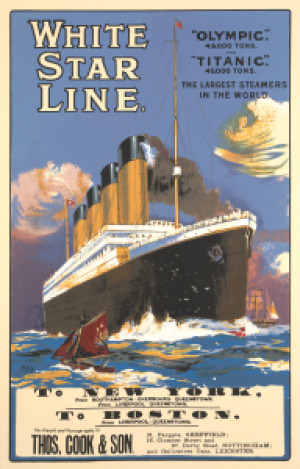 Foto auf Tragetasche - Titanic By Montague Birrell Black - 1910S od...