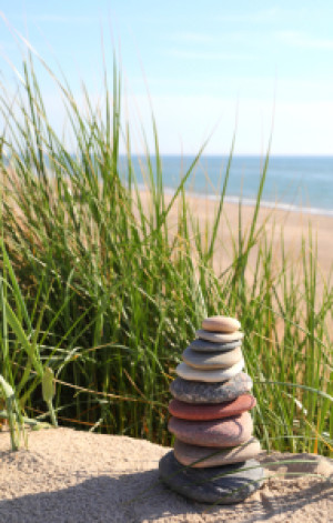 Wunschbild als Tragetasche - Steinpyramaide Auf Der Düne oder mit E...