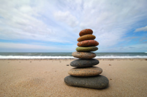 Wunschmotiv als Tragetasche - Steinpyramide Am Strand oder mit Eige...