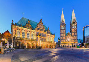 Wunschmotiv Tragetasche - Rathaus Und Dom Von Bremen oder mit Eigen...