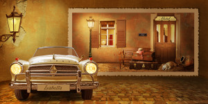 Wunschbild Tragetasche - Borgward Isabella Cabrio Collage oder mit ...