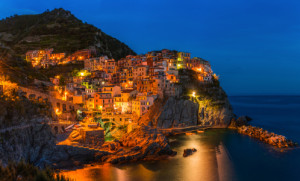 Fotos Tragetasche - Cinque Terre - Manarola Zur Blauen Stunde oder ...