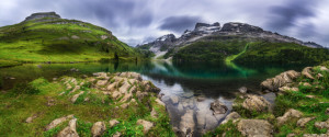 Foto auf Tragetasche - Schweiz - Engstlensee Panorama oder mit Eige...