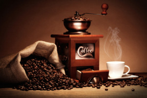 Wunschmotiv Tragetasche - Kaffee-Mühlemittasseundbohneninbraun oder...
