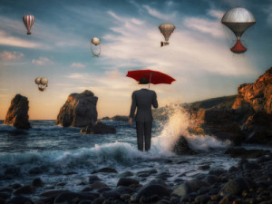 Wunschmotiv auf Tragetasche - A La Magritte oder mit Eigenem Foto