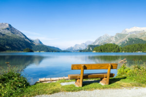 Wunschmotiv auf Tragetasche - Silsersee Im Sommer oder mit Eigenem ...