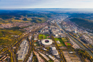 Wunschmotiv als Tragetasche - Neckarpark Mit Mercedes-Benz Arena In...