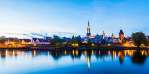 Fotos Tragetasche - Ulm Mit Dem Ulmer Münster Bei Nacht oder mit Ei...