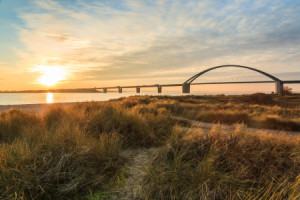 Wunschmotiv als Tragetasche - Fehmarnsundbrücke Im Goldenen Abendli...