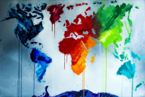 Wunschmotiv auf Tragetasche - Colorful World oder mit Eigenem Foto