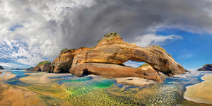 Wunschmotiv Tragetasche - Wharariki Beach Cape Farewell Neuseeland ...