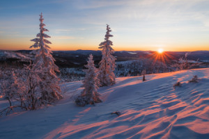 Wunschbild auf Tragetasche - Sonnenaufgang Auf Dem Lusen oder mit E...