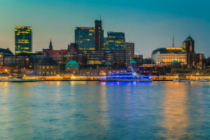 Wunschbild Tragetasche - Skyline Hamburg Sankt Pauli Landungsbrücke...