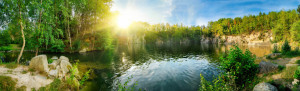 Wunschmotiv auf Tragetasche - Panorama Landschaftsaufnahme Vom Idyl...