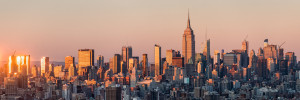Bilder Tragetasche - Manhattan Skyline Bei Sonnenuntergang oder mit...