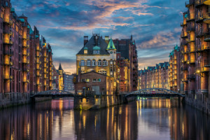 Foto Tragetasche - Sonnenuntergang In Hamburg oder mit Eigenem Foto