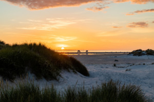 Motiv Tragetasche - Sonnenuntergang Am Strand Von Amrum oder mit Ei...