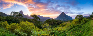 Motiv Tragetasche - Sonnenuntergang Am Mont Rotui Auf Moorea oder m...
