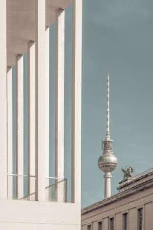 Motiv Tragetasche - Berlin Fernsehturm - Urbaner Vintage-Stil oder ...