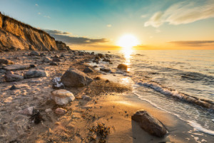 Wunschmotiv auf Tragetasche - Golden Hour On The Baltic Sea Beach o...