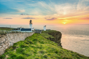 Motiv als Tragetasche - Leuchtturm Am Dunnet Head In Schottland ode...