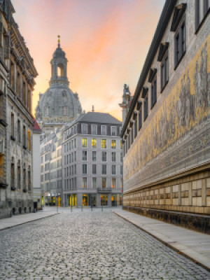 Bild Tragetasche - Fürstenzug Und Frauenkirche In Dresden oder mit ...