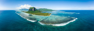 Fotos Tragetasche - Mauritius Luftaufnahme Panorama oder mit Eigene...