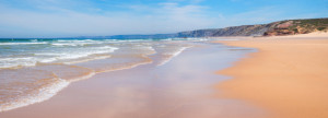 Motiv auf Tragetasche - Praia Do Bordeira Badestrand Algarve oder m...