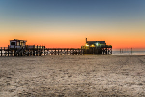 Foto Tragetasche - Blaue Stunde In Sankt Peter-Ording oder mit Eige...
