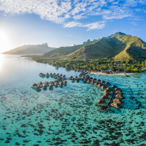 Foto auf Tragetasche - Luftaufnahme Der Insel Moorea oder mit Eigen...